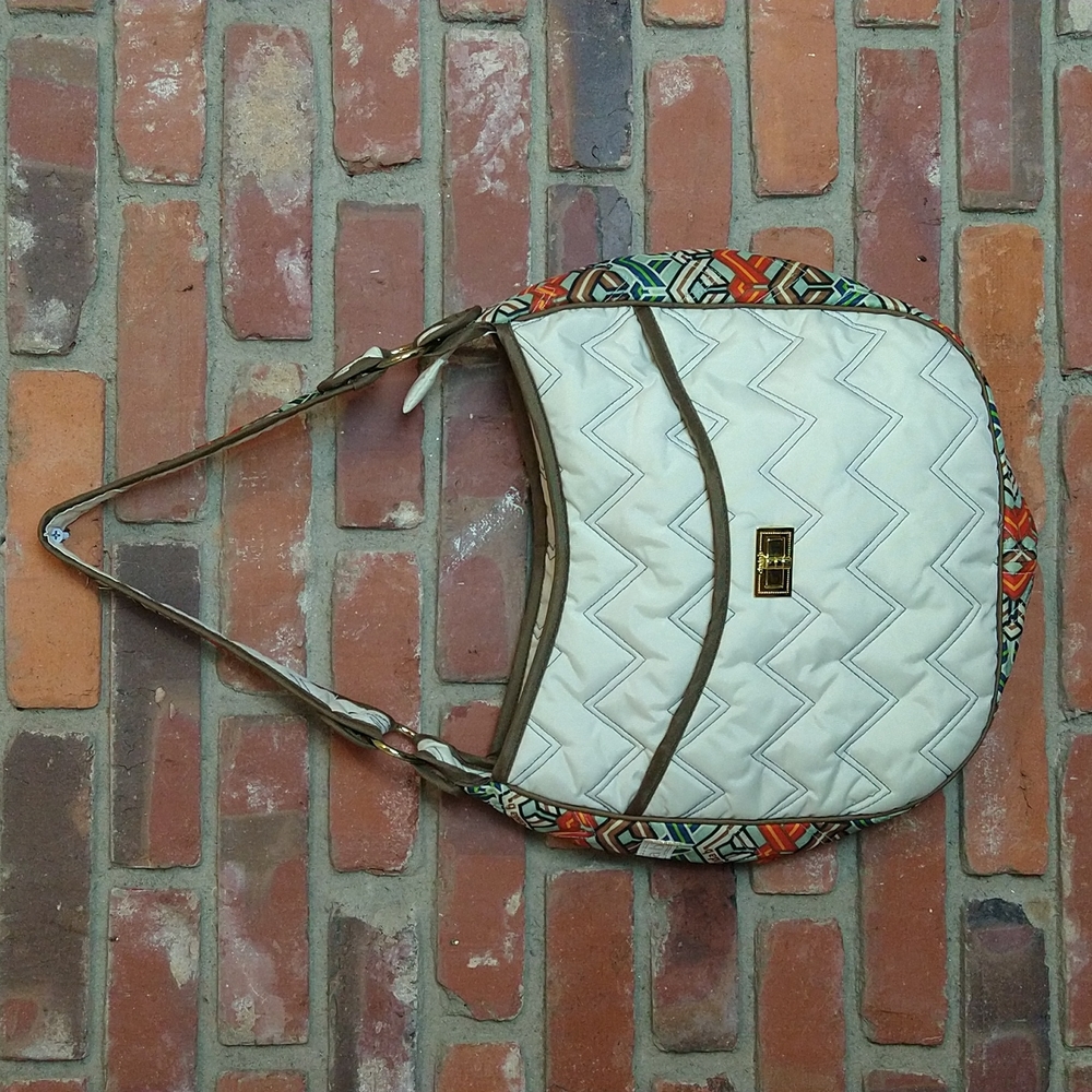 Cinda B Ravinia Ivory Quilted Classic Handbag